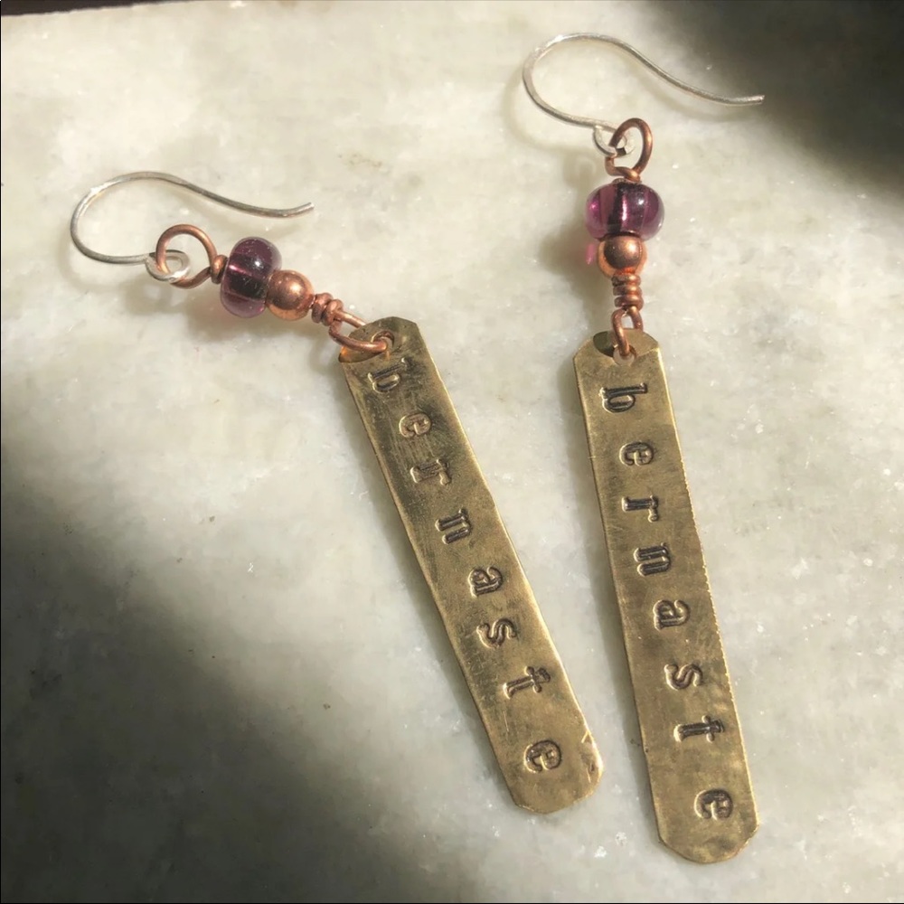 Bernaste Bernie Sanders Handmade Copper Earrings
